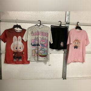 Short outfits and two other shirts, girls size10/12